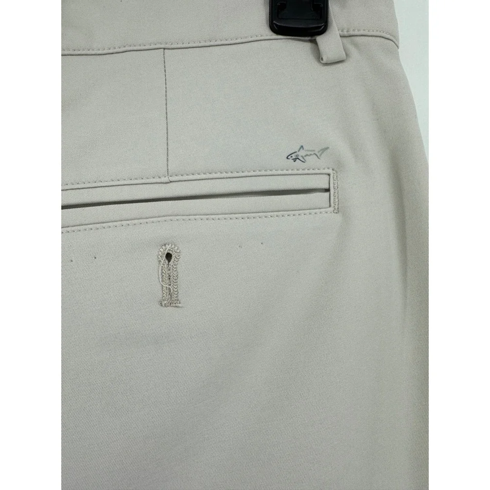 Greg Norman Golf Pants Men 36x32 Classic‎ Stretch Performance Beige Straight